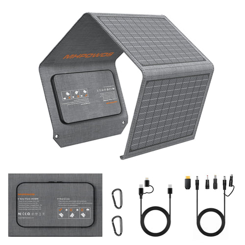 Faltbares Solarpanel 40W ETFE monokristallin mit 3 Anschlüssen
