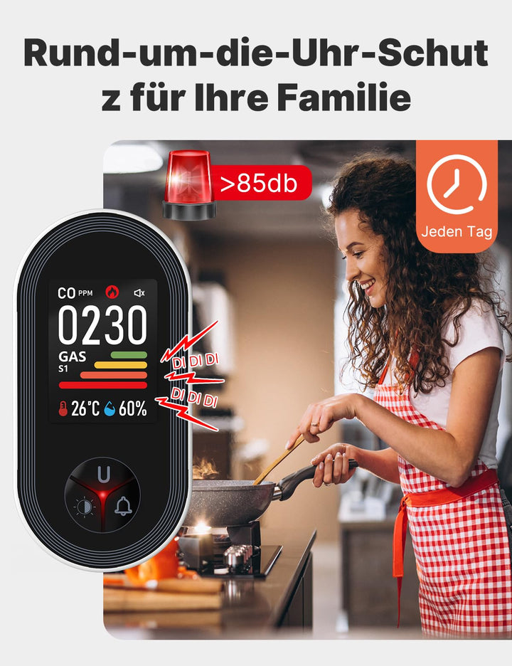 CO- und Gasmelder 4-in-1 mit Stecker Plug-and-Play 2er-Set - Bild 6