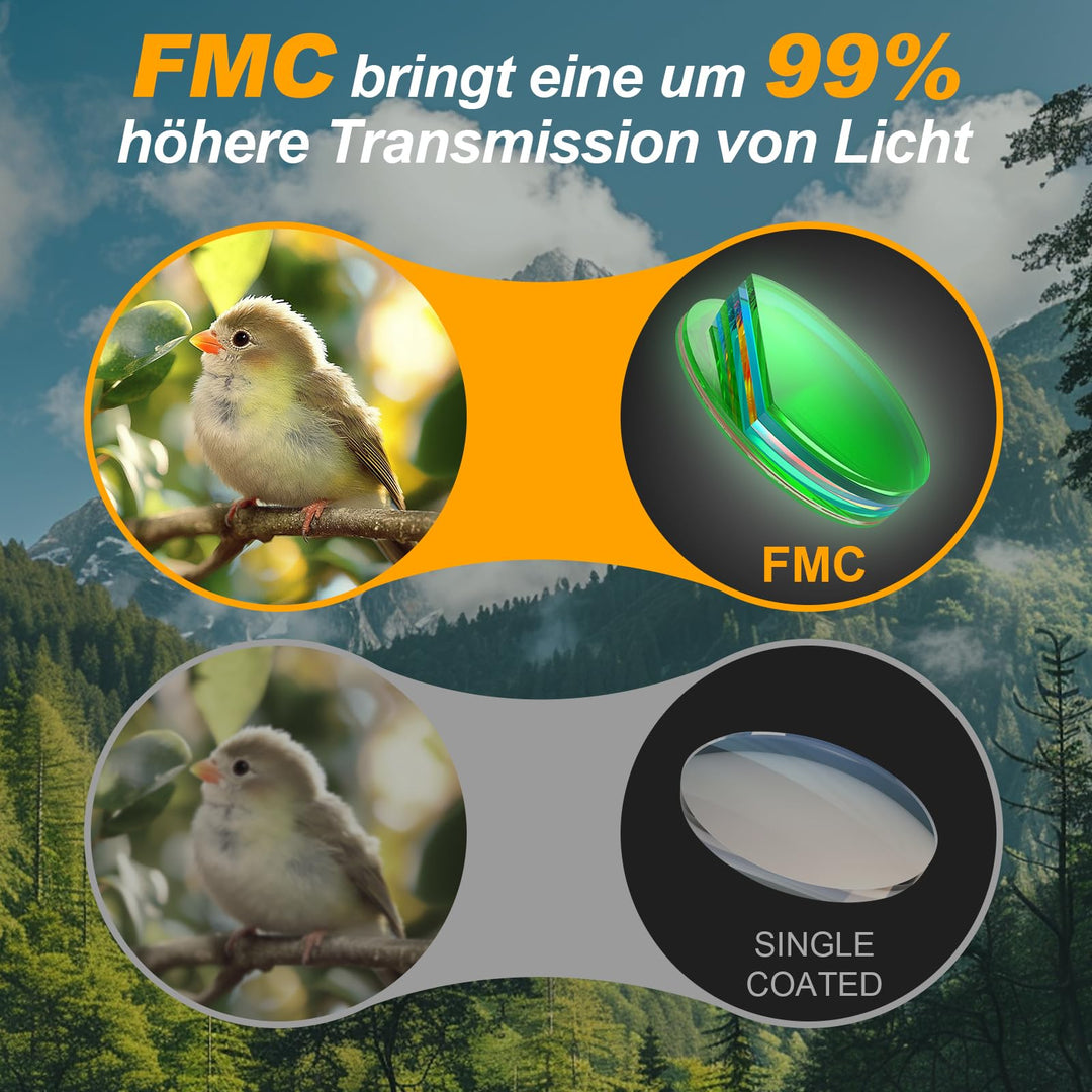 Fernglas 20x52 HD mit FMC-Objektiv und BAK-4-Prisma für Jagd und Wandern - Bild 5