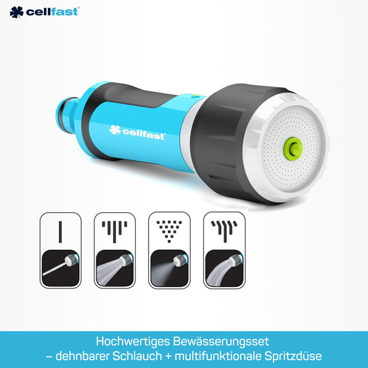 Gartenschlauch-Set dehnbar 7,5–15 m mit Rasensprenger und Lanze - Bild 2