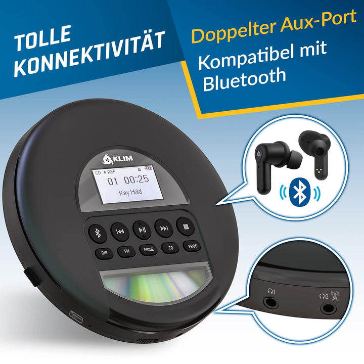 CD-Player Bluetooth tragbar mit FM-Radio und Kopfhörern - Bild 7