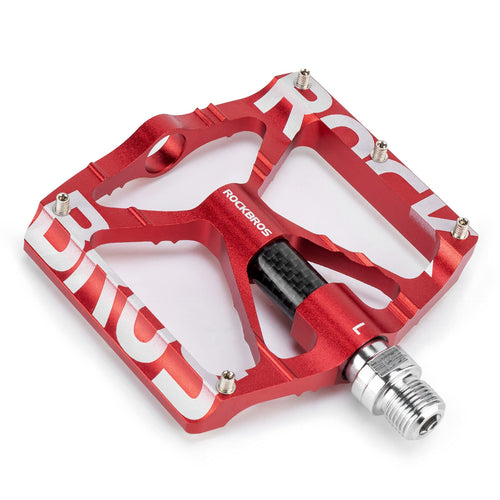 Fahrradpedale Aluminium CNC 9/16" mit abgedichtetem Lager, rot
