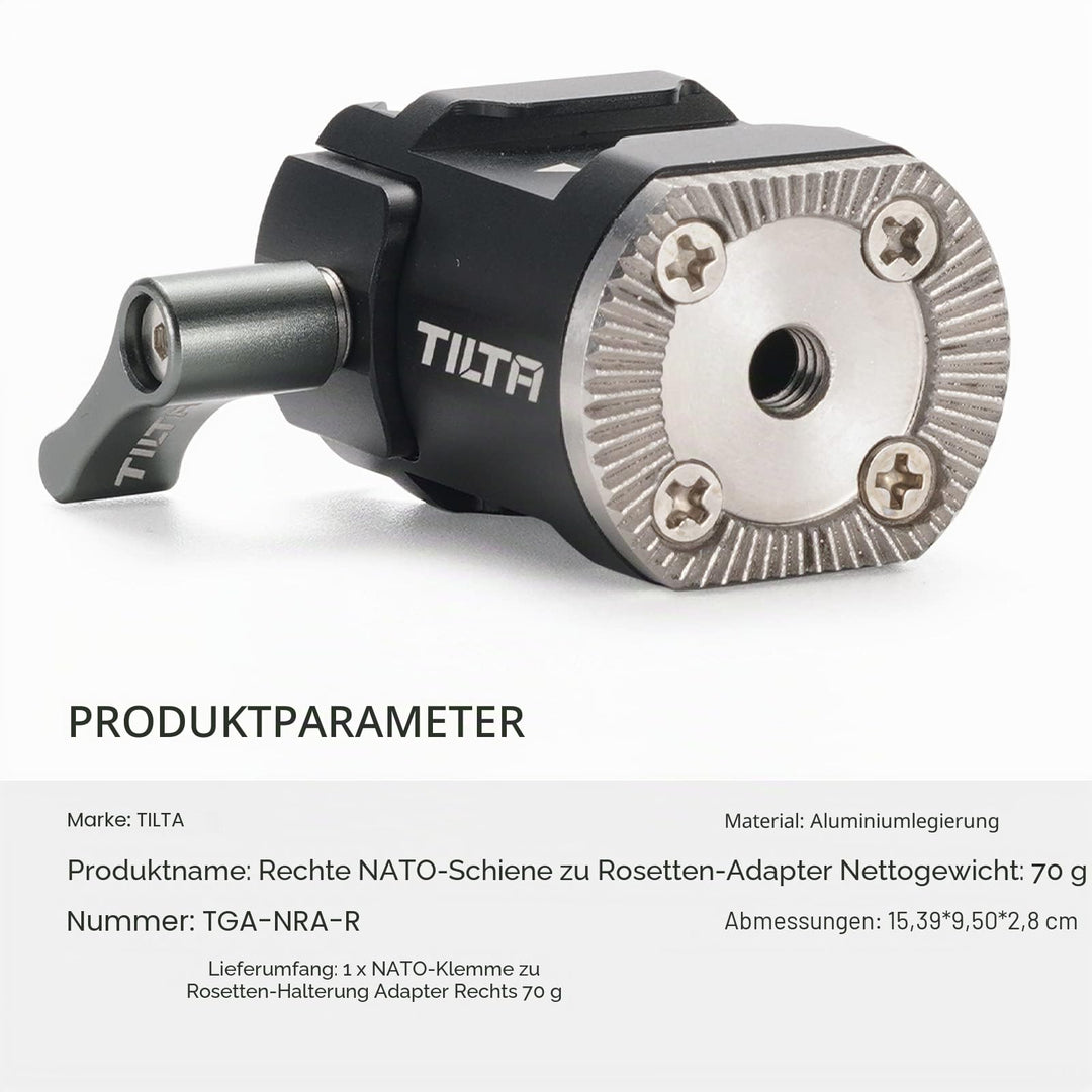NATO-Schiene zu Rosetten-Adapter rechts Aluminium für Gimbal - Bild 4