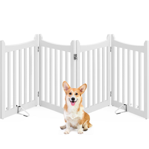 Hundegitter faltbar 4 Paneele 60,5x201,5 cm fuer kleine Hunde