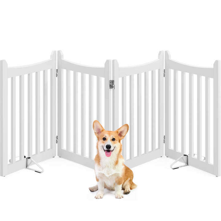 Hundegitter faltbar 4 Paneele 60,5x201,5 cm fuer kleine Hunde