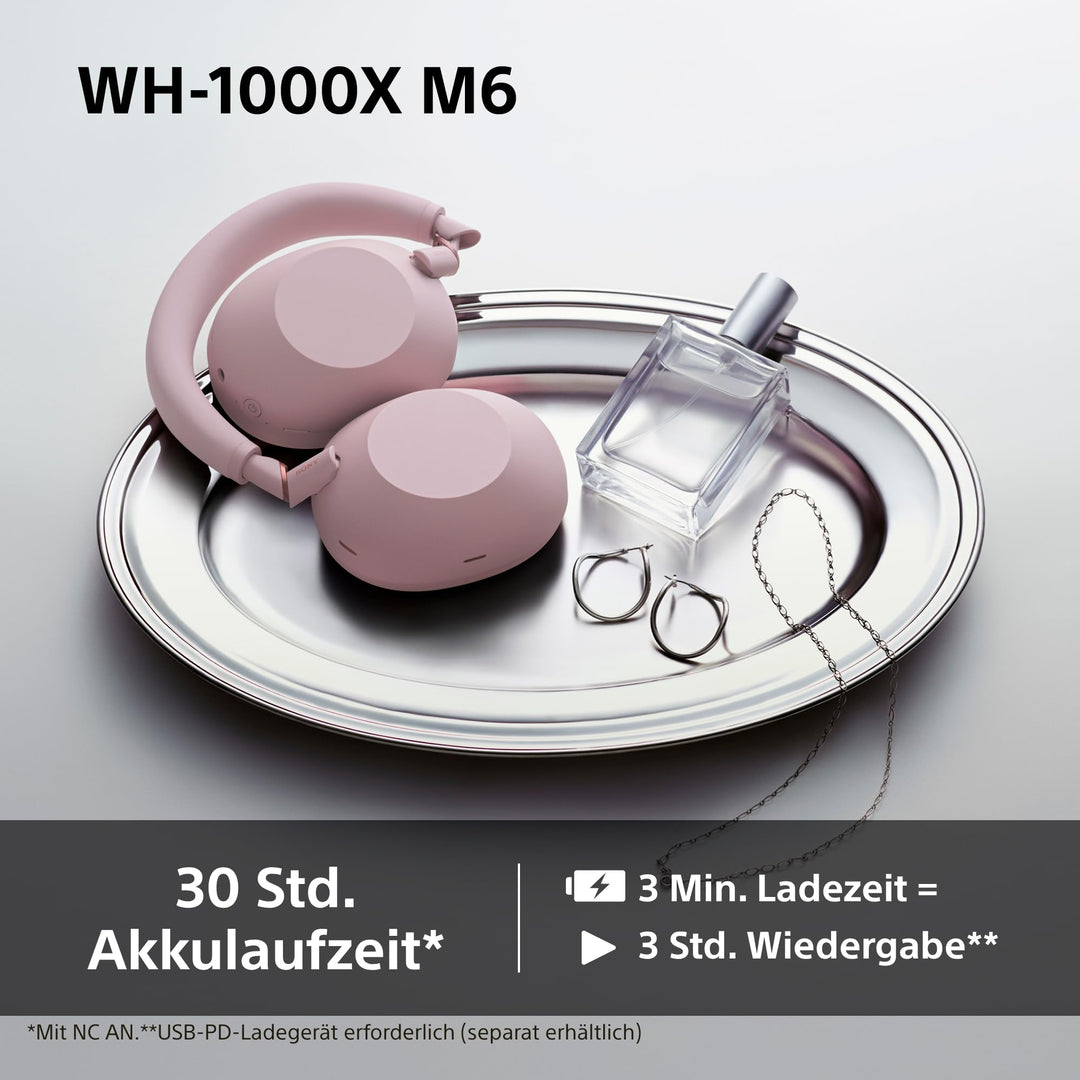 Noise Cancelling Kopfhörer kabellos Over-Ear 40h Akku Sand Pink - Bild 8