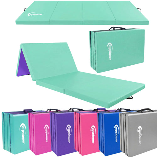 Turnmatte klappbar 180x60cm 5cm Polsterung Mint-Lila Fitness Yoga