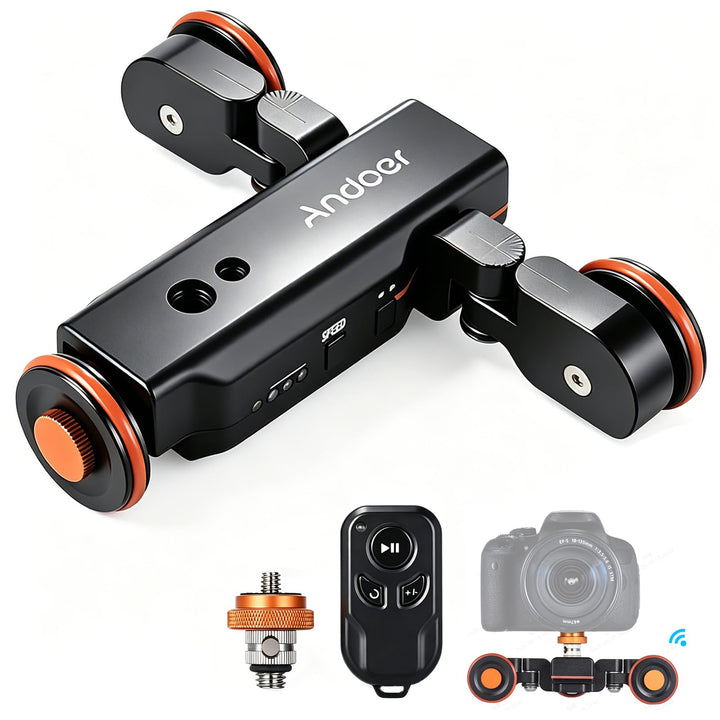 Kamera Dolly motorisiert mit Fernbedienung 3 Geschwindigkeiten DSLR
