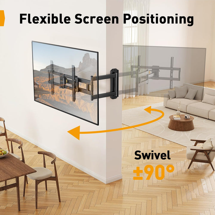 TV Wandhalterung Langarm 943mm schwenkbar für 42-84 Zoll bis 68kg - Bild 5
