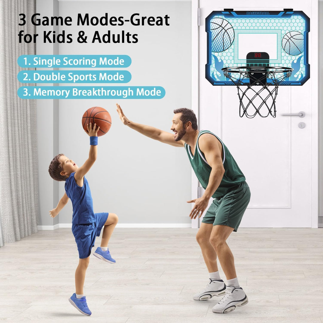 Indoor-Basketballkorb Kinder mit LED-Beleuchtung &amp; Anzeigetafel, 3 Modi - Bild 4