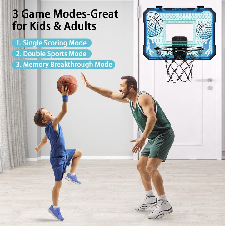 Indoor-Basketballkorb Kinder mit LED-Beleuchtung &amp; Anzeigetafel, 3 Modi - Bild 4
