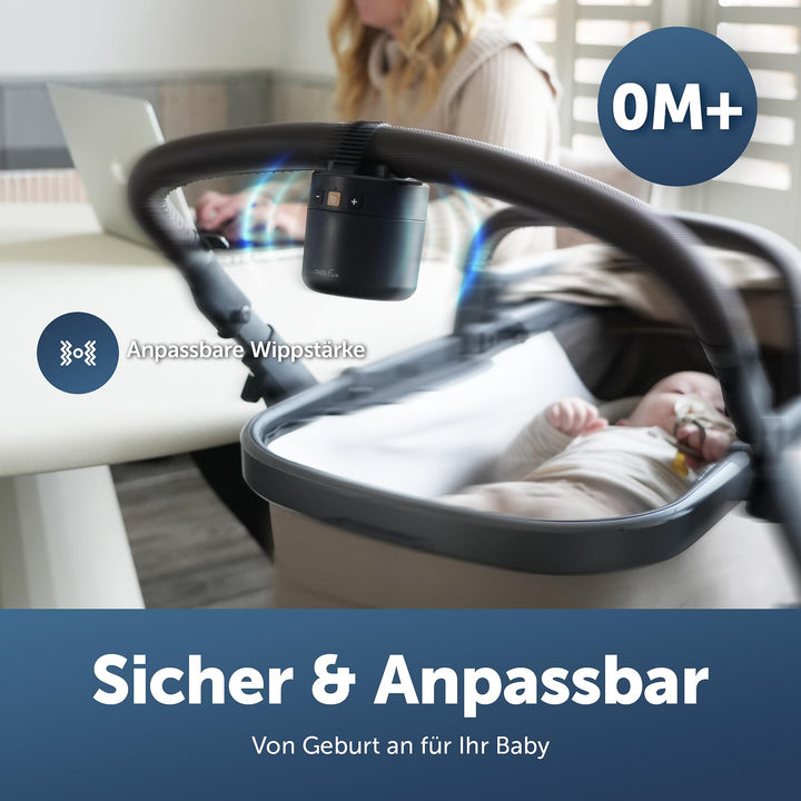 Kinderwagen-Schaukler elektrisch mit Geräuschsensor 5 Stufen USB-C - Bild 9