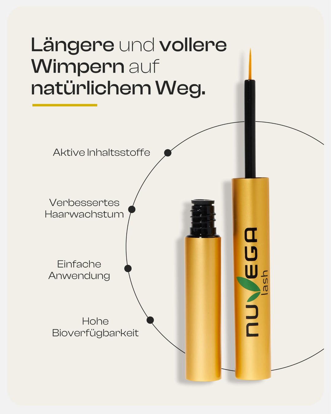 Wimpernserum vegan 3-in-1 Wachstum &amp; Volumen 3ml - Bild 5