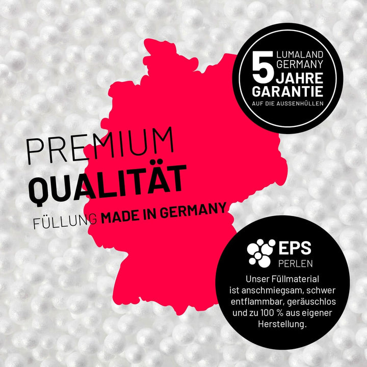 Sitzsack Microvelours 60x45cm grau für Kinder und Erwachsene - Bild 5
