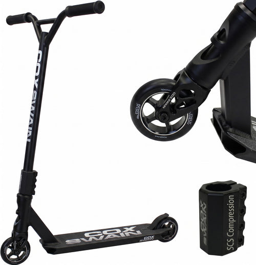 Stunt Scooter 100mm ALU-Kern ABEC9 Lager SCS Compression schwarz