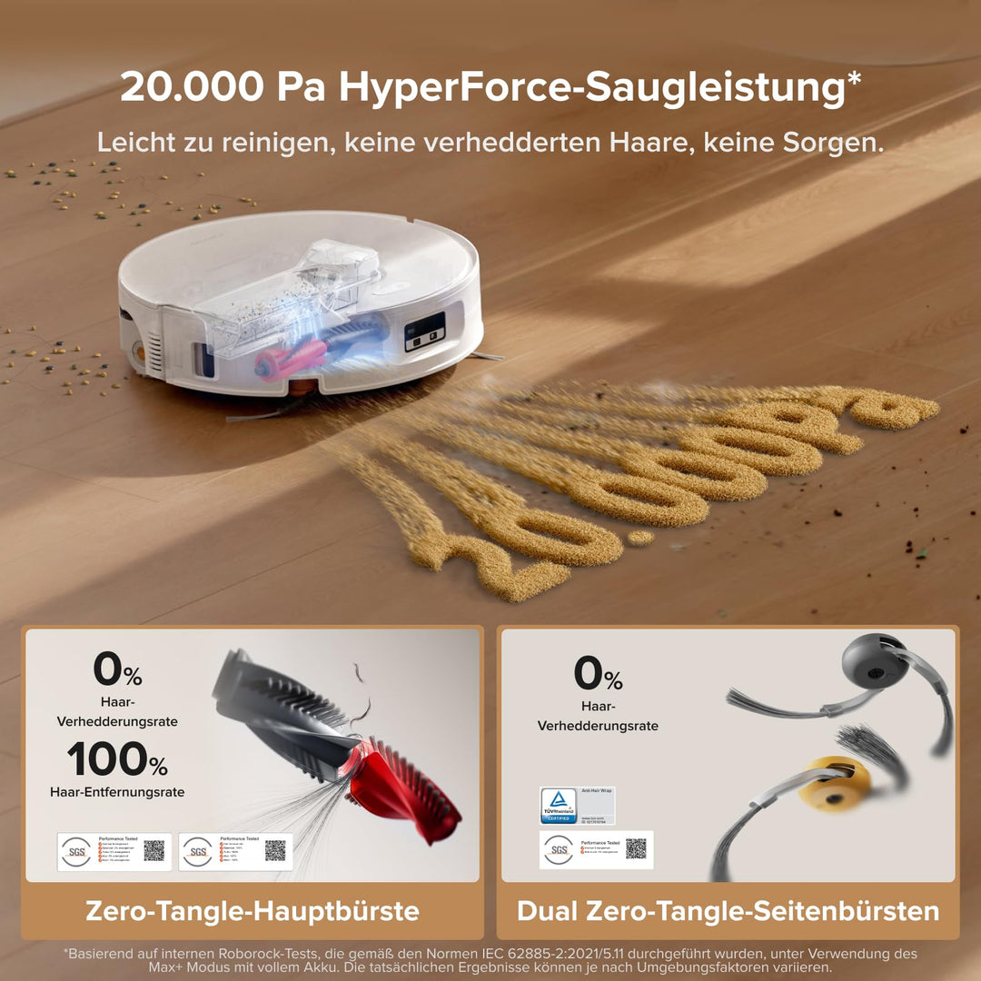 Saug- und Wischroboter 20.000 Pa mit Selbstreinigung und LiDAR - Bild 4