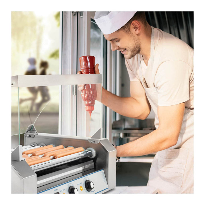Heisswurst-Grill Profi 7 Rollen 12 Würstchen 1400W Edelstahl - Bild 4