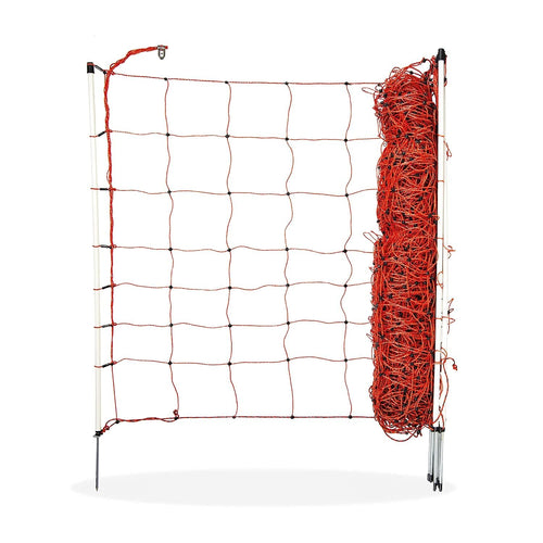 Schafzaun Elektrozaun 50m x 90cm orange Einzelspitzen Bodenanker
