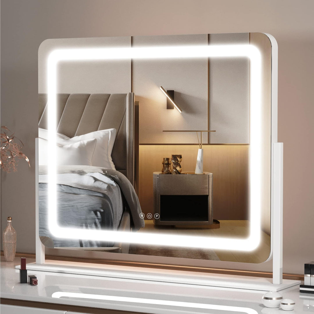 Schminkspiegel mit LED-Beleuchtung 55x45 cm 10x Vergrösserung Touch - Bild 7