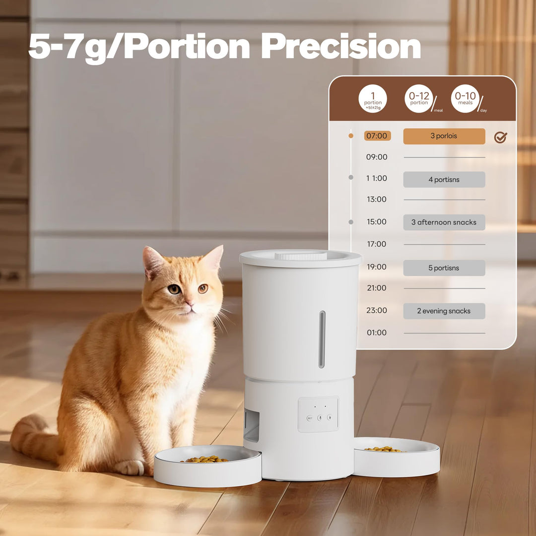 Futterautomat Katze 5L Doppelnapf mit App-Steuerung und WiFi - Bild 3