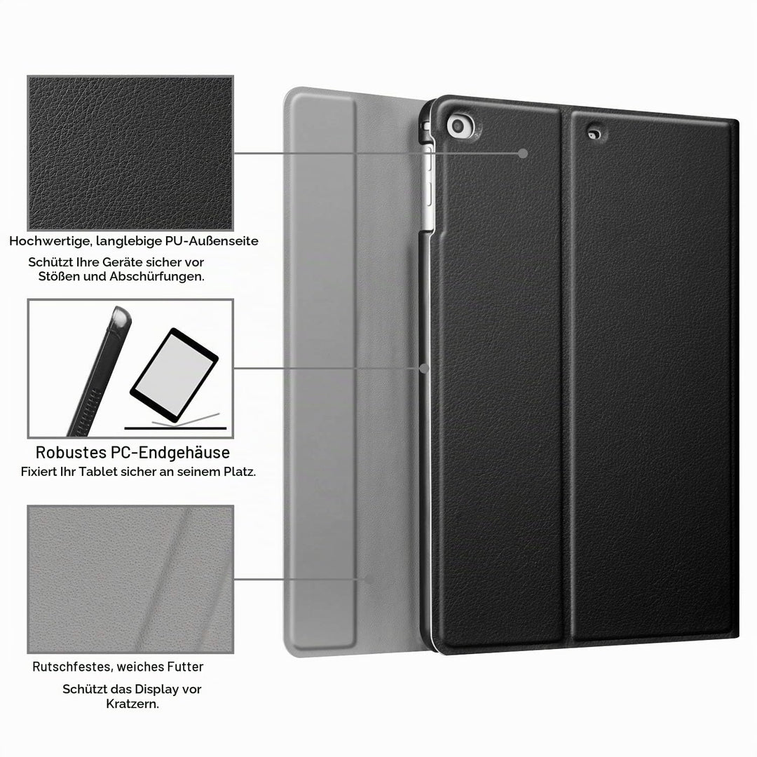 iPad Air 1 &amp; 2 Hülle mit Bluetooth-Tastatur abnehmbar Schwarz - Bild 7