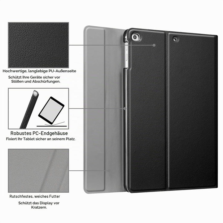 iPad Air 1 &amp; 2 Hülle mit Bluetooth-Tastatur abnehmbar Schwarz - Bild 7