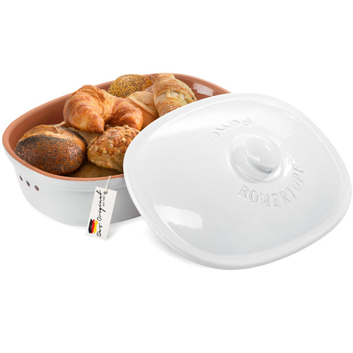 Brottopf Keramik oval MAXI 6,5 L Brotkasten XXL für Familien
