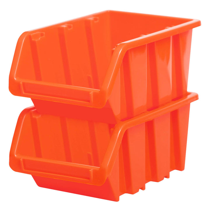 Wandregal-Set mit 90 Stapelboxen Orange POP-Serie Werkstatt - Bild 8