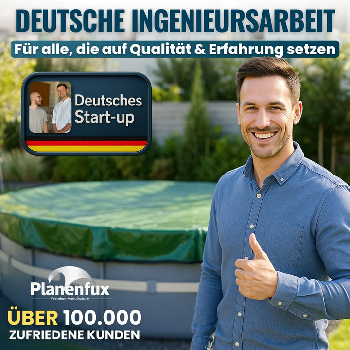 Poolabdeckung rund 366 cm Solar 2-in-1 UV-beständig für Ø 320–366 cm - Bild 8