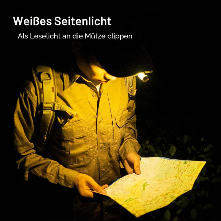 EDC Schlüsselanhänger Taschenlampe 650 lm USB-C 6500K mit UV/Rot/Weiss - Bild 7