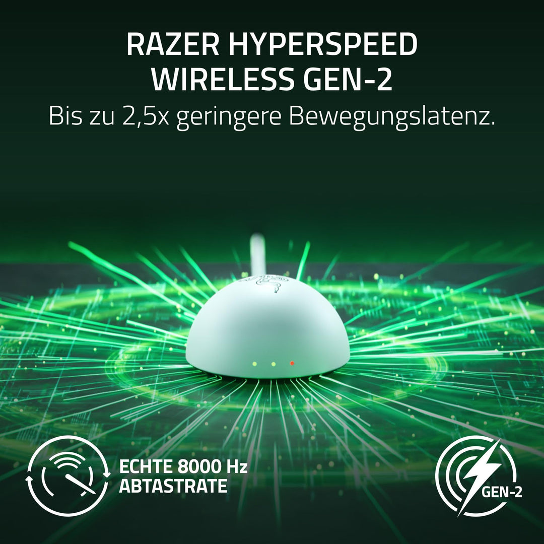Gaming-Maus kabellos ultraleicht 50g 8kHz 50K Sensor weiss - Bild 5