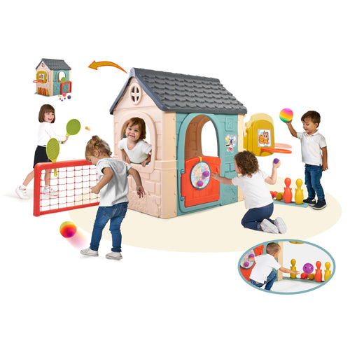 Spielhaus 6-in-1 mit Aktivitäten für Kinder ab 3 Jahren