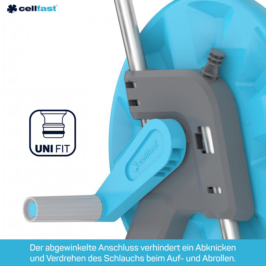 Schlauchaufroller Aluminium manuell bis 45 m Gartenschlauch - Bild 4