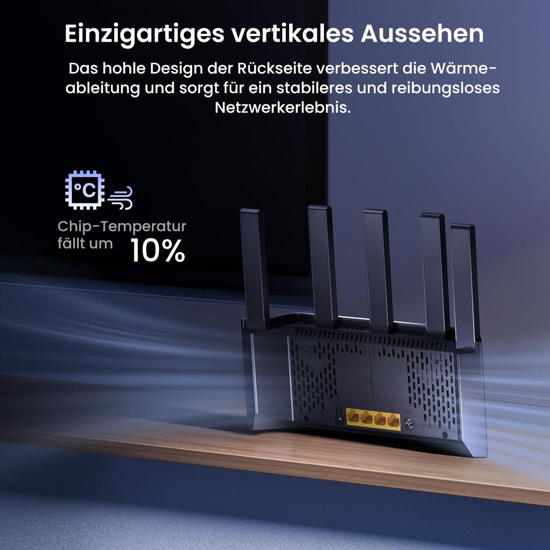 Wi-Fi 6 Router Dualband AX1500 mit 5 Antennen und 4 Gigabit-Ports - Bild 5