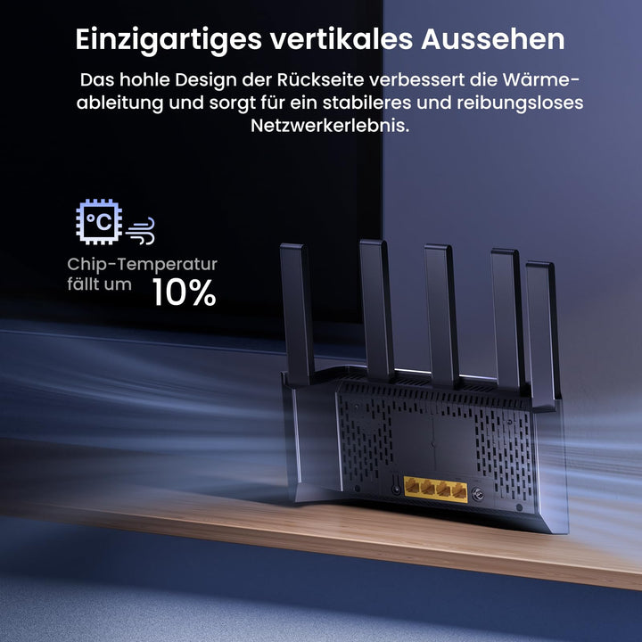 Wi-Fi 6 Router Dualband AX1500 mit 5 Antennen und 4 Gigabit-Ports - Bild 5