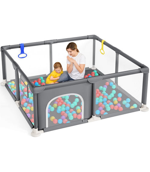 Laufstall Baby Mesh 124x124 cm faltbar für Kleinkinder 1-6 Jahre
