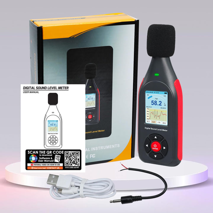 Schallpegelmessgerät Digital 30-130 dB mit Datenlogger 43.000 Datensätze - Bild 9