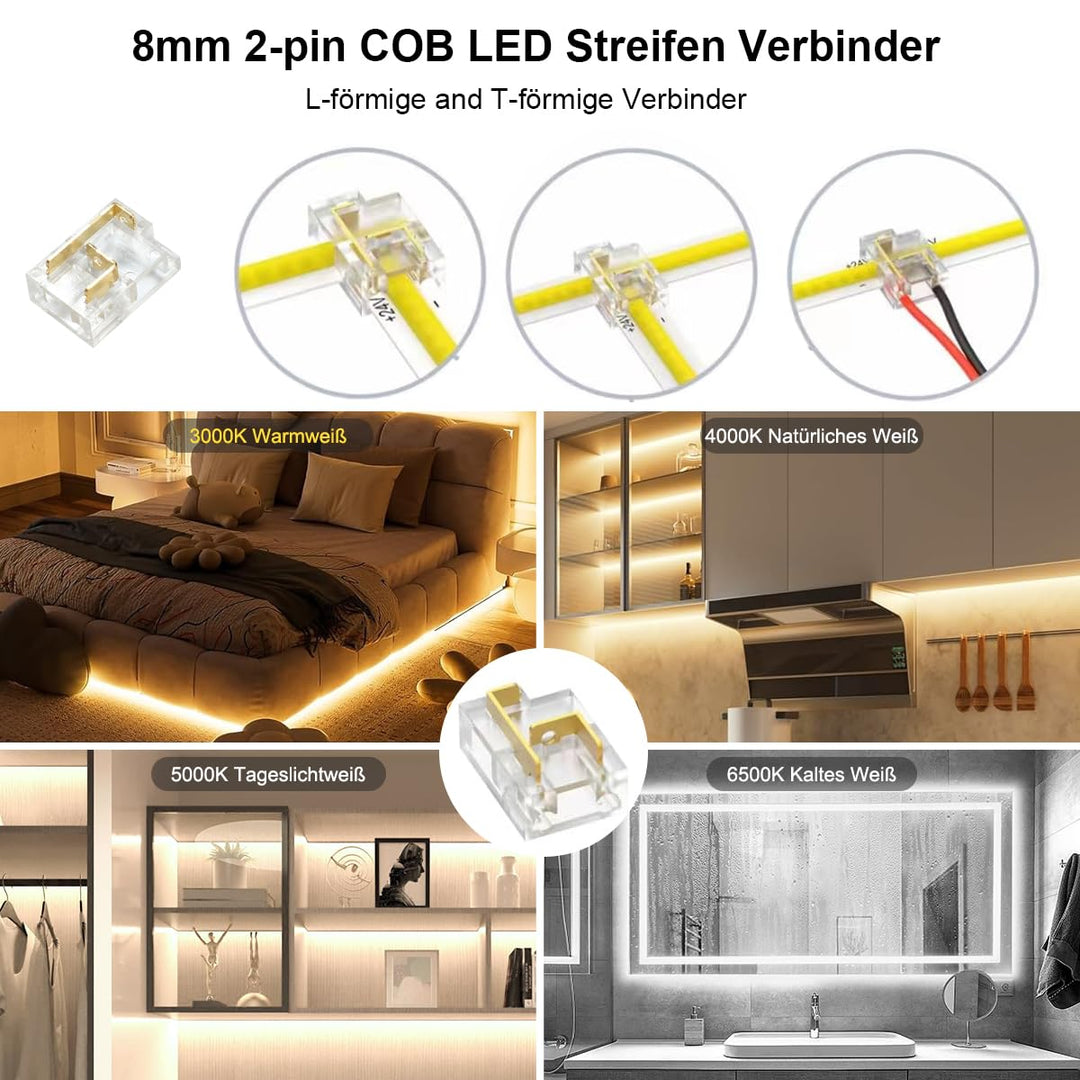 COB LED Streifen 10m dimmbar 2700K-6500K mit App und Fernbedienung - Bild 6
