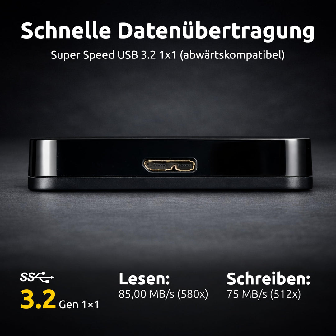 Externe Festplatte 2,5 Zoll Refurbished 1 TB USB 3.2 portabel - Bild 4