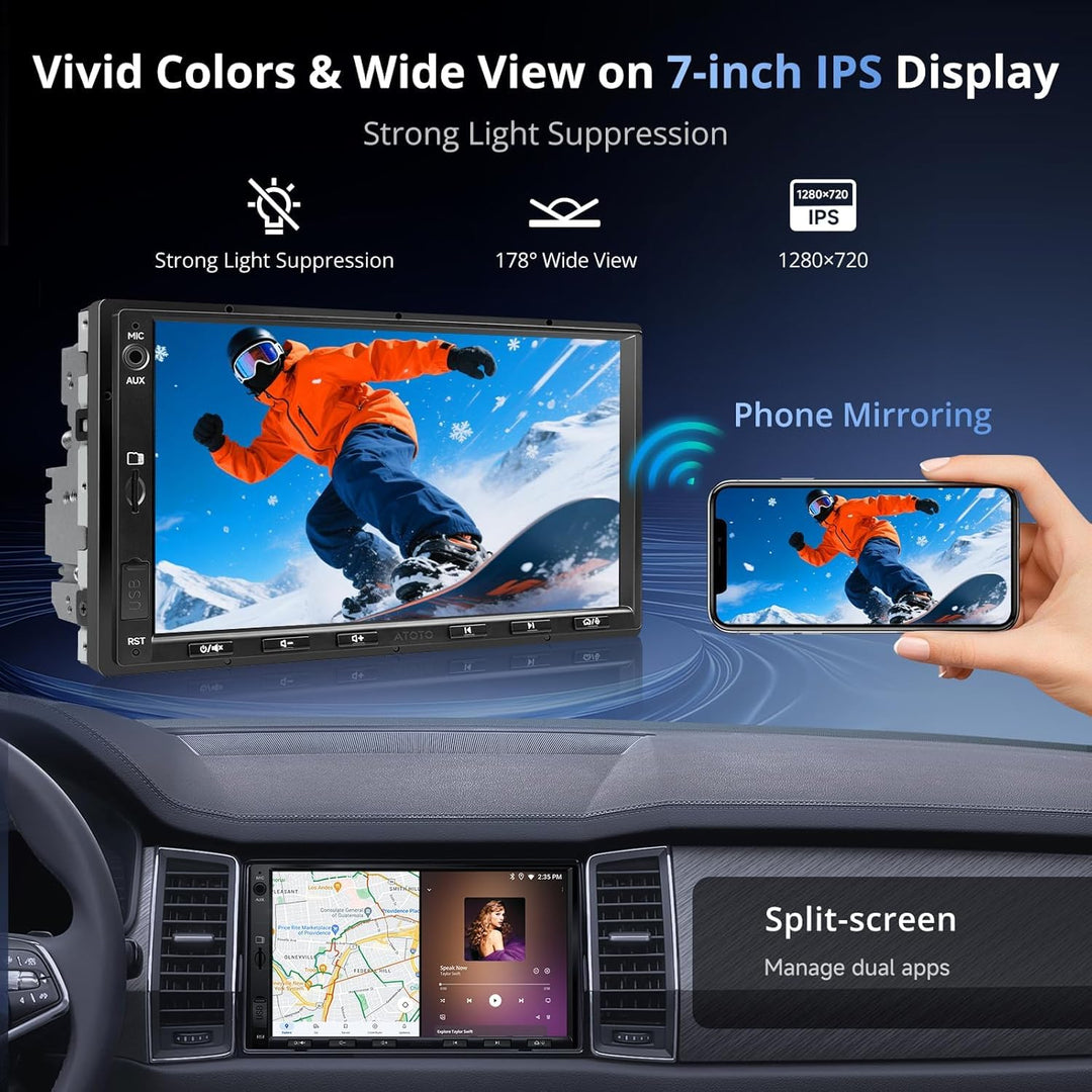 Doppel-DIN Autoradio 7" Android mit CarPlay &amp; Android Auto 2G+32G - Bild 6