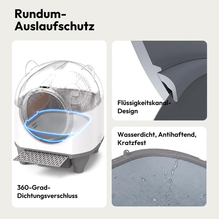 Automatisches Katzenklo 90L mit App-Steuerung und Sicherheitssensoren - Bild 6