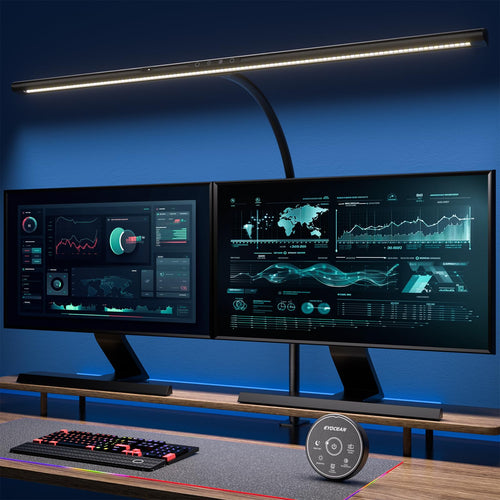 Schreibtischlampe LED 80cm klemmbar mit Fernbedienung 24W dimmbar