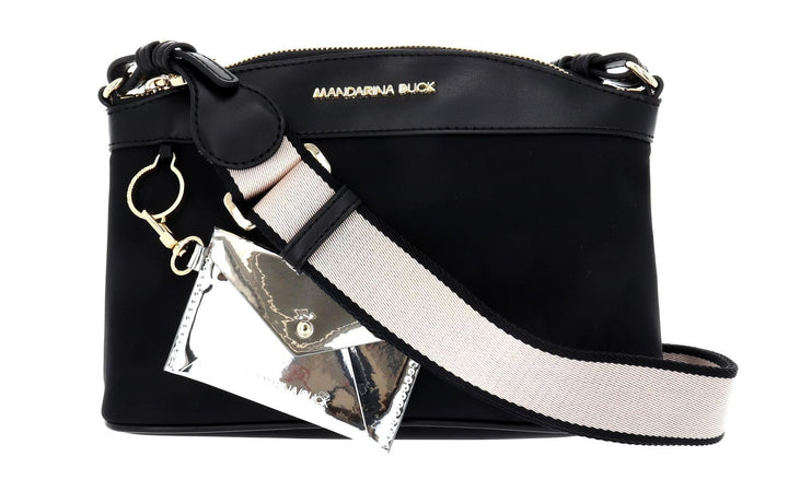 Crossbody Tasche Nylon mit Kunstleder-Details 23x16x8 cm Abendtasche - Bild 2