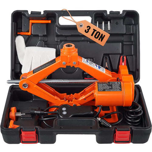 Elektrischer Scherenwagenheber 3 t 12V 130–420 mm mit LED und Fernbedienung