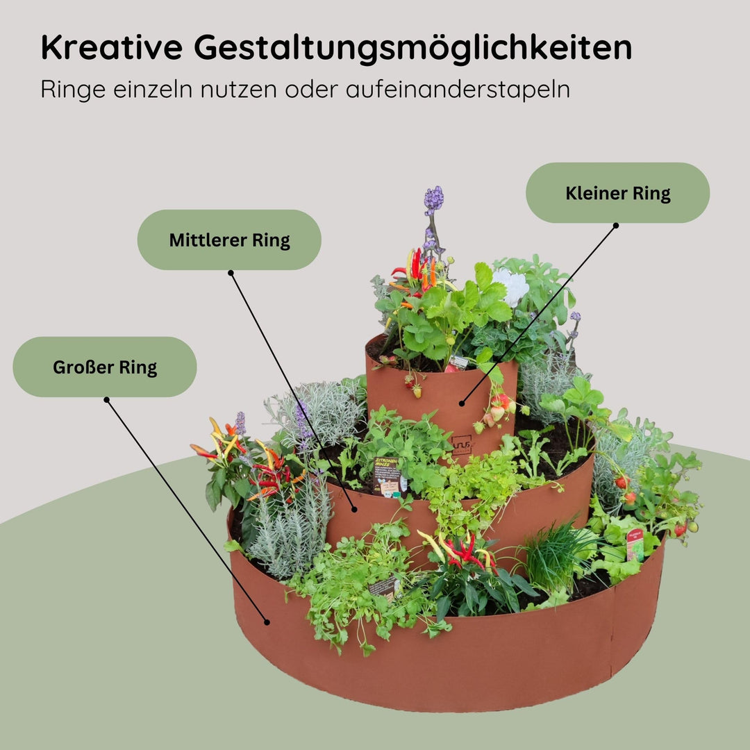 Kräuterspirale Edelrost 3 Ebenen Metall für Garten &amp; Terrasse - Bild 7