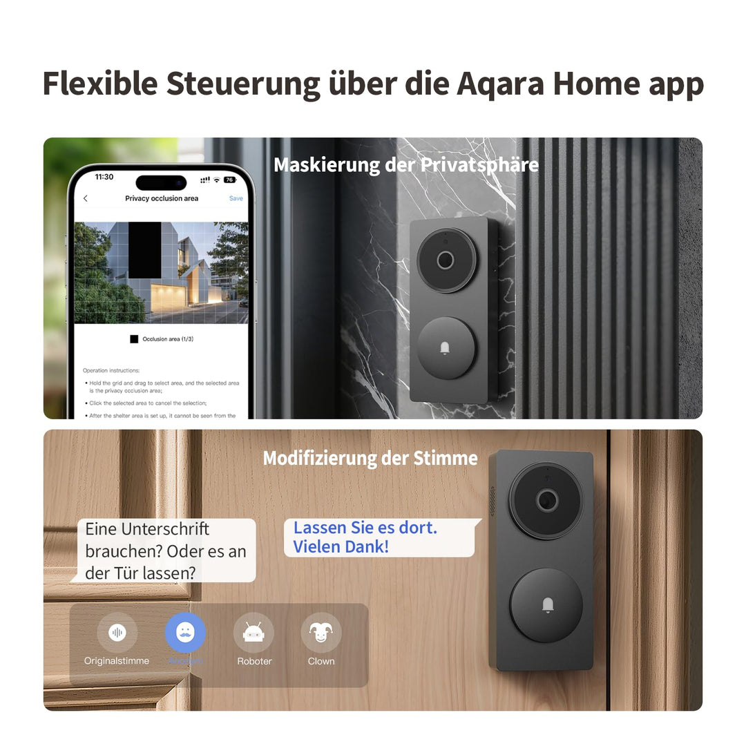 Video-Türklingel mit Kamera 2K, Matter Hub, Zigbee, Gesichtserkennung - Bild 8