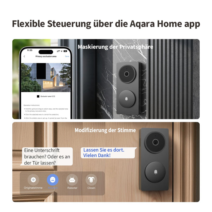 Video-Türklingel mit Kamera 2K, Matter Hub, Zigbee, Gesichtserkennung - Bild 8
