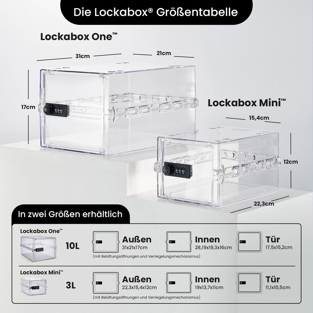 Abschliessbare Box Zahlenschloss 10L Polycarbonat BPA-frei transparent - Bild 5