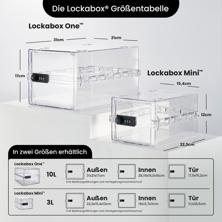 Abschliessbare Box Zahlenschloss 10L Polycarbonat BPA-frei transparent - Bild 5