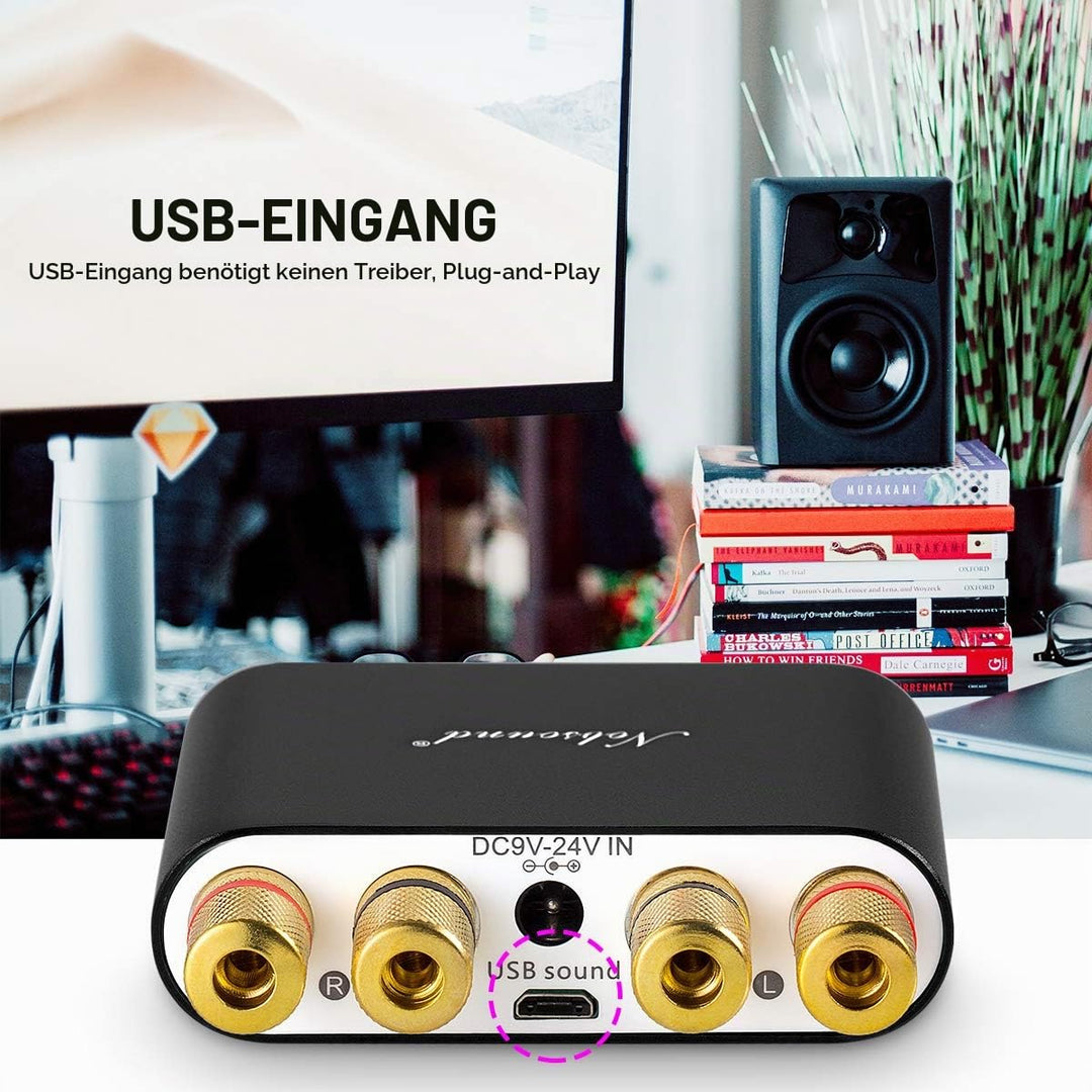 Mini Stereo Verstärker Bluetooth 5.0 50W+50W HiFi mit Netzteil - Bild 5